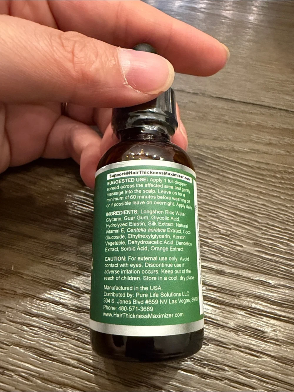 Keratin Hair Treatment Serum - Hair Thickness Formula - Green